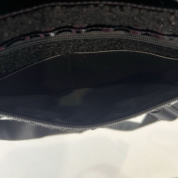 Beis Sherpa Black Messenger Tote Foldover Bag Adjustable Detachable Strap - Picture 7 of 8